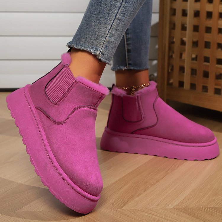 VERLIE™ - Comfy Faux Suede Slip-On Snow Short Boots