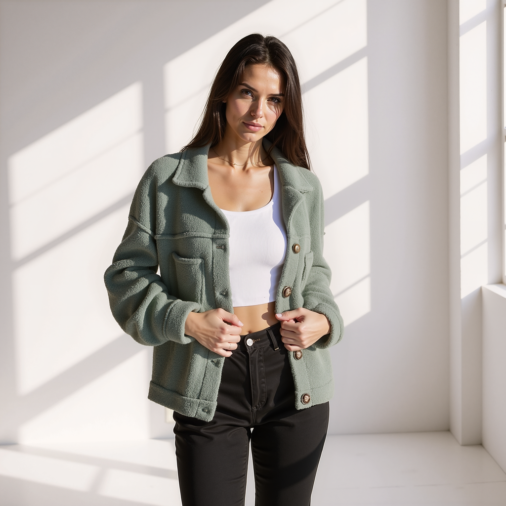 Celina | Fleece Herfstjas | 1+1 GRATIS